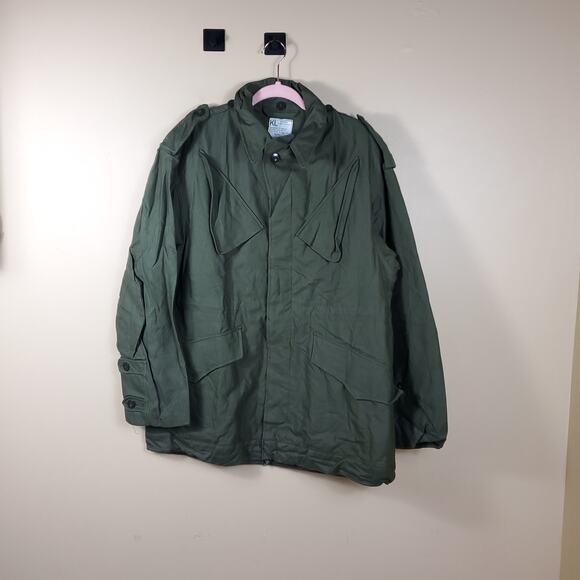 Vintage KL Army Surplus Green Cotton Utility Jacket Size M - Picture 1 of 11